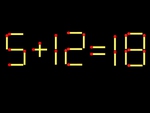 Thử tài IQ: Di chuyển một que diêm để 5+12=18 thành phép tính đúng