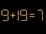 Thử tài IQ: Di chuyển một que diêm để 9+19=7 thành phép tính đúng