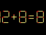 Thử tài IQ: Di chuyển một que diêm để 12+8=8 thành phép tính đúng