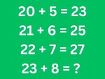 Câu đố toán học hóc búa: Tìm quy luật để có đáp án đúng