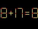 Thử tài IQ: Di chuyển một que diêm để 8+15=5 thành phép tính đúng
