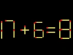 Thử tài IQ: Di chuyển một que diêm để 17+6=8 thành phép tính đúng
