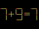 Thử tài IQ: Di chuyển một que diêm để 7+9=7 thành phép tính đúng