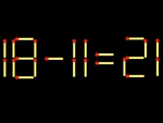 Thử tài IQ: Di chuyển một que diêm để 18-11=21 thành phép tính đúng