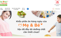 Lên thực đơn cho mẹ và bé cách nào nhanh và đúng?