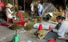 Hối hả chạy đua đơn hàng Tết ở làng nghề chổi đót Chiêm Sơn, Đà Nẵng