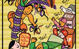 Chùm tranh dân gian startup hứng dừa