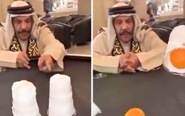 Người đàn ông tròn xoe mắt trước màn ảo thuật troll