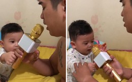 Em bé và bố 'song ca' ngẫu hứng bài hát 'Từng yêu'