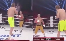 'Đệ nhất thiếu lâm' Trung Quốc hạ knock out 'người khổng lồ' bằng cú đá hiểm