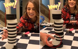 Cô gái 'mắt chữ O mồm chữ A' trước màn rút gỗ siêu đỉnh