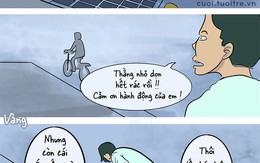 Chuyện về thằng nhỏ dọn rác trước miệng cống thoát nước