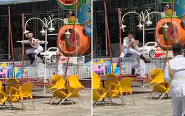 Các chiến sĩ chơi trò bạt nhún siêu dễ thương trong công viên