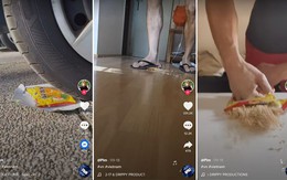 TikToker giẫm nát mì gói bằng chân nhận 'gạch đá' vì phản cảm