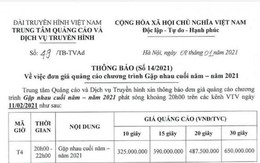 'Gặp nhau cuối năm - Táo quân 2021' lộ bảng giá quảng cáo cực khủng