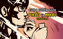 Cuộc chiến căng thẳng giữa PHỔI và KHÓI THUỐC LÁ