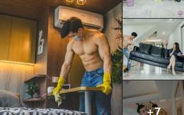 Trai đẹp 6 múi khoe ảnh 'dọn nhà xôi thịt' khiến netizen tụt đường