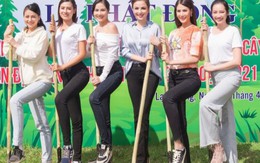 Dàn mỹ nhân Miss Earth đội nắng, xắn tay áo trồng cây gây rừng