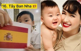 Con trai Hòa Minzy nhớ vanh vách quốc kỳ 19 nước