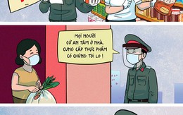 Cưng xỉu hình ảnh người lính đi siêu thị