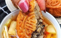 Ảnh vui 19/9: Bánh Trung thu nhân thịt chấm nước mắm chua đu đủ