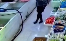 Nữ nhân viên đá con cá vượt vũ môn bay lại vào bể