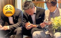 Chú rể toát mồ hôi với viên kẹo đường 'chữ hỷ' cộp mác 'Squid game'