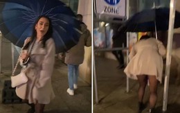 Cô gái vừa đi vừa hát đập mặt vào biển chỉ dẫn