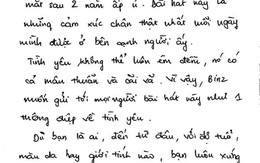 Binz tung thư viết tay, chuyện gì nữa đây?