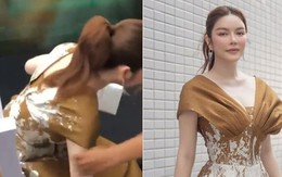 Lý Nhã Kỳ phì cười khi xem lại sự cố ngã sóng soài trên thảm đỏ