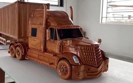 Thợ mộc tạo mô hình xe đầu kéo siêu đẹp