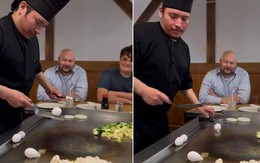 Đầu bếp quê một cục khi 3 lần tung trứng biểu diễn thất bại