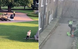 Viên cảnh sát đập thùng rác vì không bắt được nam thanh niên