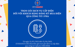 Cấp điện trọn gói cho khách hàng mua điện qua công tơ 1 pha