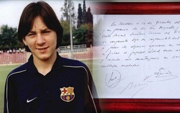 Giai thoại về mảnh giấy đưa Messi đến Barca