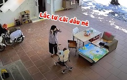 Cụ bà hóa cô giáo mầm non múa hát khi trông cháu
