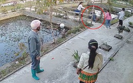 Người đàn ông say rượu trút giận vào cột cổng bị nghiệp quật