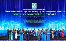 Smarta IQ của Nutricare được vinh danh Thương hiệu quốc gia Việt Nam 2022
