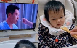 Mẹ bật tivi cảnh diễn viên bị tát để trị con gái biếng ăn