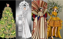 Bánh tráng, chiếu Cà Mau, ve chai... vô thiết kế trang phục dân tộc Hoa hậu hoàn vũ Việt Nam 2022