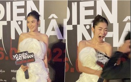 Nam Anh 'vồ ếch' vì bị nhát ma trên thảm đỏ công chiếu phim 'Vô diện sát nhân'