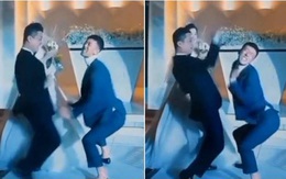 Chú rể và bạn thân nhảy 'vũ điệu đười ươi'