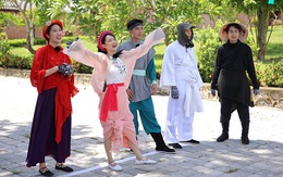 Ảnh vui sao Việt 6-9: Nhã Phương lầy lội tham gia game show