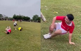 Chàng trai nằm ăn vạ kiếm penalty bất thành