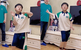Biểu cảm thần thái của bé trai khi nhảy dance