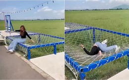 Cô gái quê một cục vì 'ngựa ngựa' ngã cắm đầu xuống đất