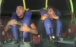 Chàng trai hét vang trời khi chơi trò cảm giác mạnh