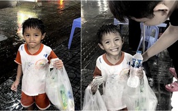 Cậu bé nhặt ve chai nhất quyết đòi trả tiền khi được chủ quán cho cơm