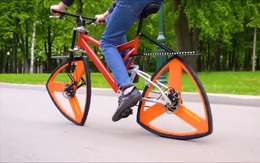 Kỹ sư Ukraine tự chế xe đạp bánh tam giác
