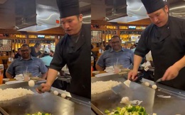 Đầu bếp quê một cục khi trổ tài tung trứng